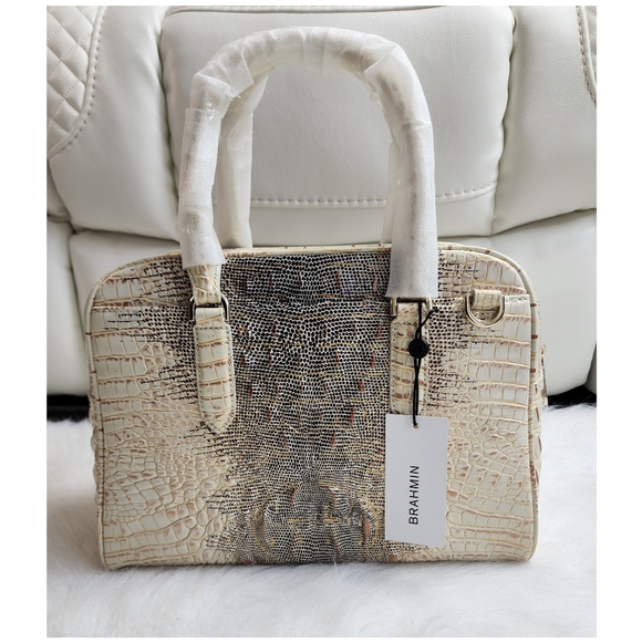 NWT Brahmin Marissa Ivory Iguana Ombre Melborne w/ dustbag - Picture 4 of 7